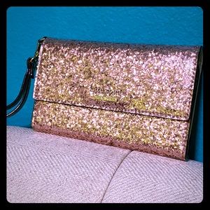 Kate Spade Glitter Bug Rose Gold Wristlet